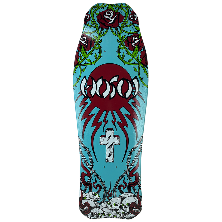 Hosoi Skateboards Skull N' Roses OG Hammerhead Deck – 10.5