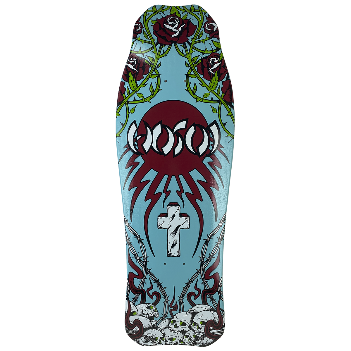 Hosoi Skateboards Skull N' Roses OG Hammerhead Deck – 10.5