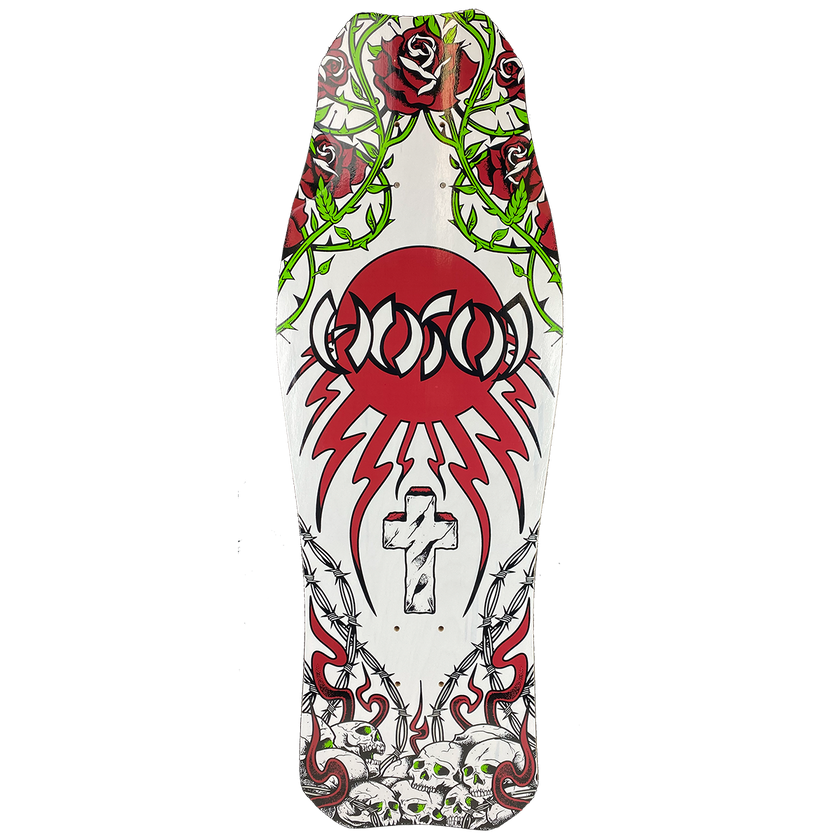 Hosoi Skateboards Skull N' Roses OG Hammerhead Deck – 10.5"x31"