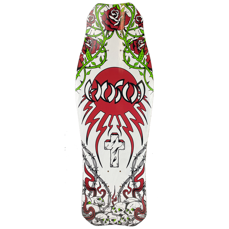 Hosoi Skateboards Skull N' Roses OG Hammerhead Deck – 10.5