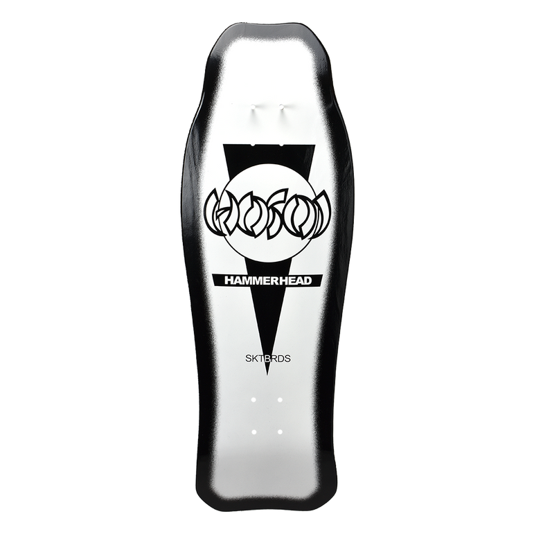 Hosoi Hammerhead Double Kick Sunburst Deck White / Black - 10.25"x31"