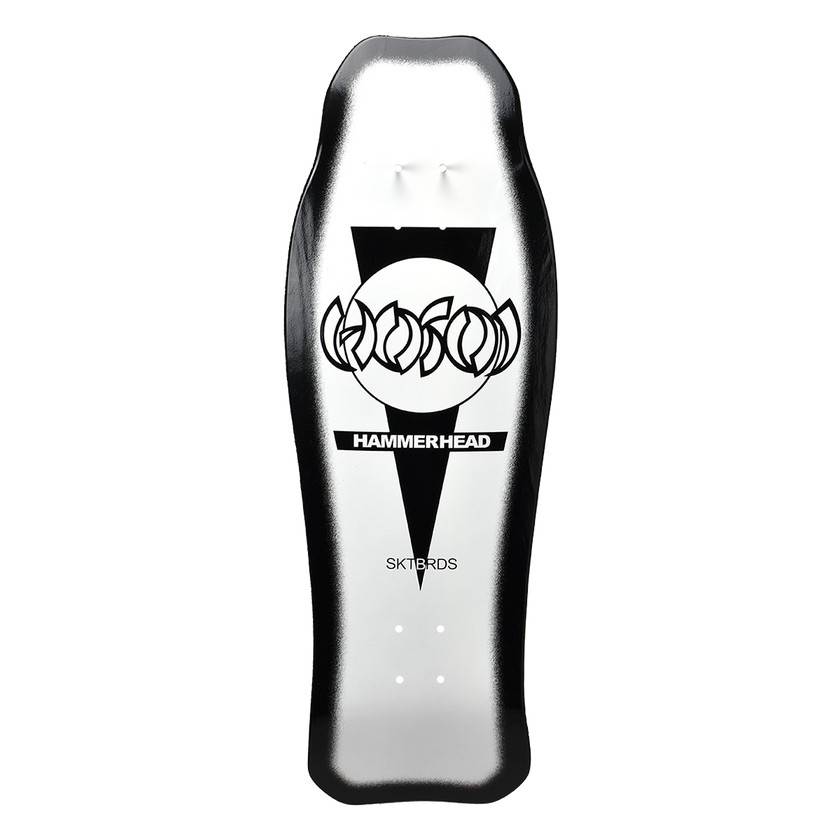 Hosoi Hammerhead Double Kick Sunburst Deck White / Black - 10.25"x31"