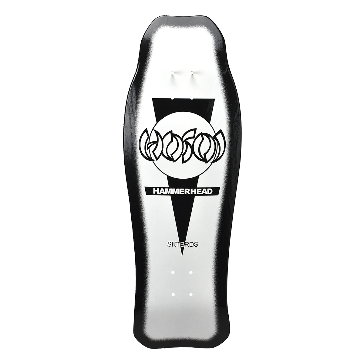 Hosoi Hammerhead Double Kick Sunburst Deck White / Black - 10.25
