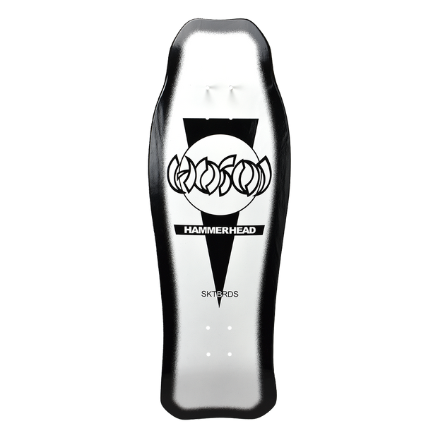 Hosoi Hammerhead Double Kick Sunburst Deck White / Black - 10.25"x31"