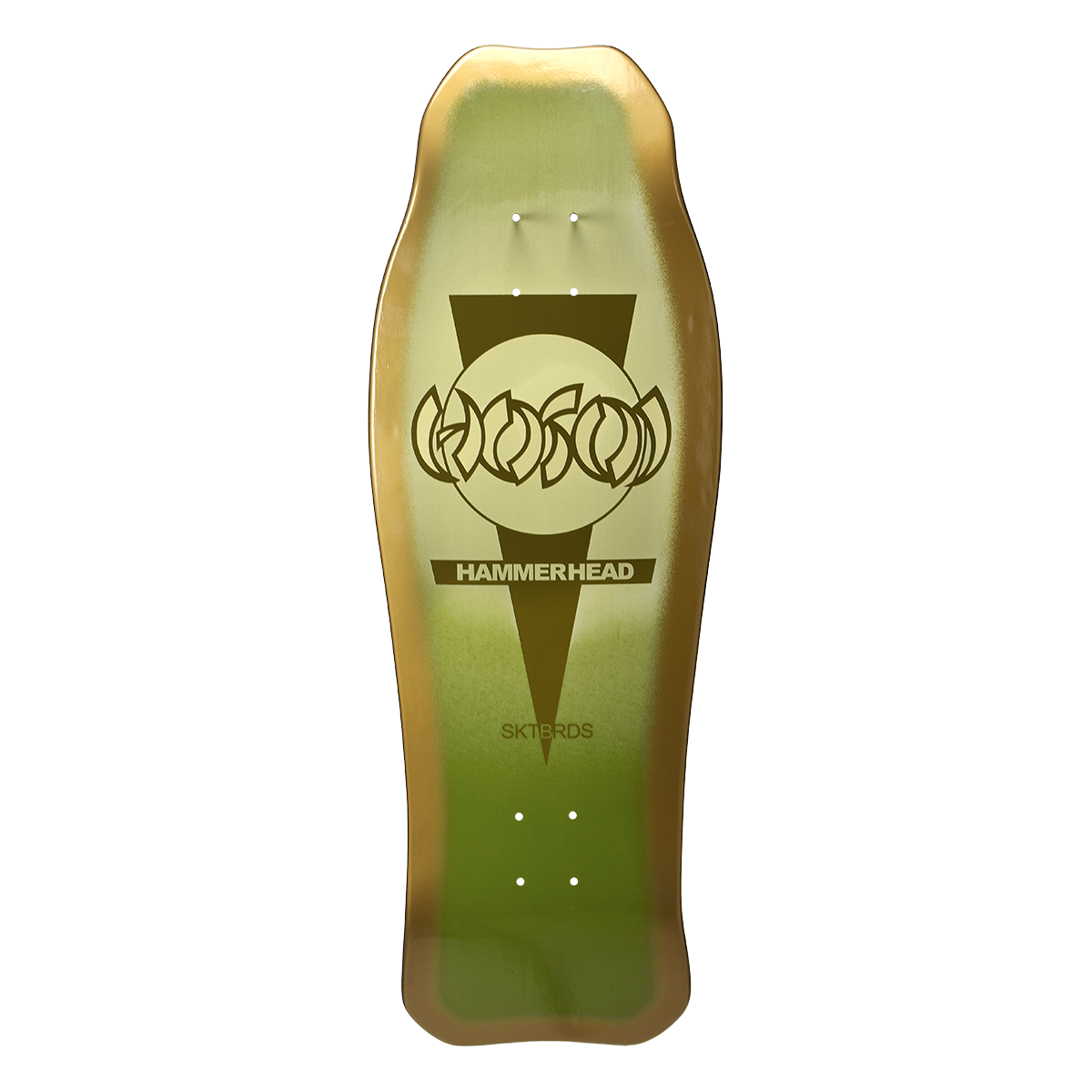Hosoi Hammerhead Double Kick Sunburst Deck Green - 10.25