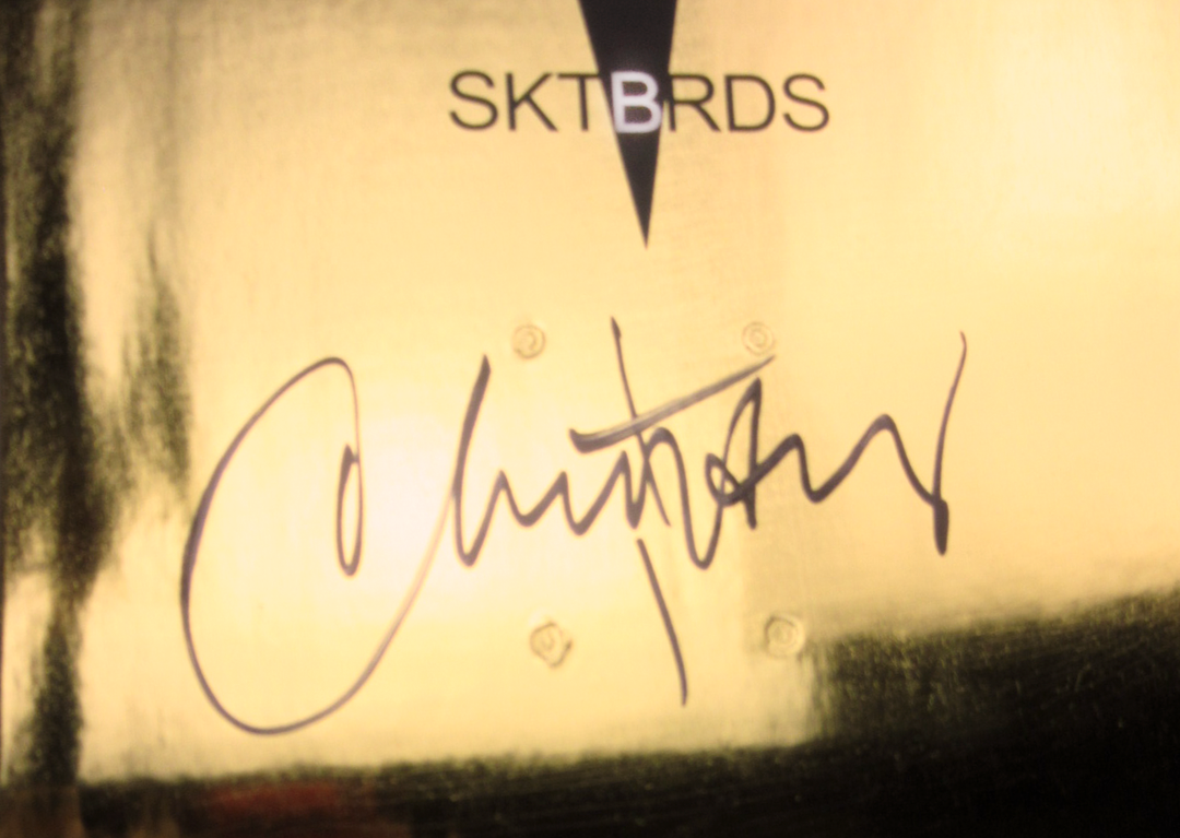 Hosoi Skateboards O.G. Hammerhead Gold Foil Deck Signed – 10.5