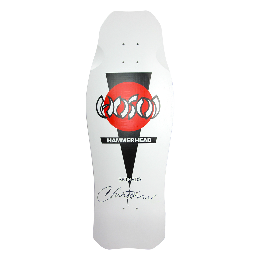 【超新作】 Hosoi 10.5 – Signed Deck White Hammerhead O.G. Skateboards スケートボード