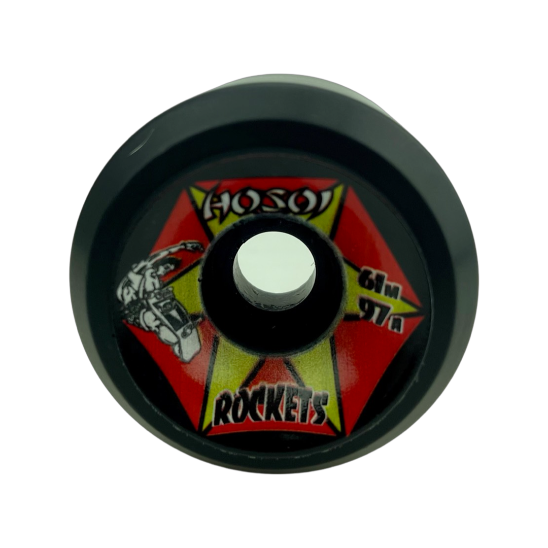 OJ Wheels Hosoi Rockets 61mm 97a White - CalStreets BoarderLabs