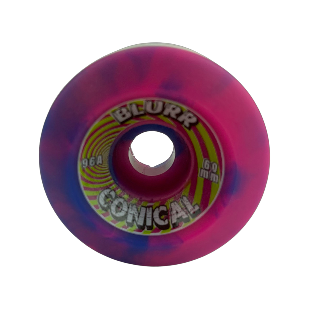 Blurr Re-issue wheels- 60mm 96a  Swirls Conicals
