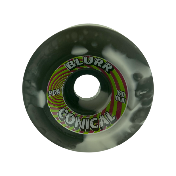 Blurr Re-issue wheels- 60mm 96a  Swirls Conicals