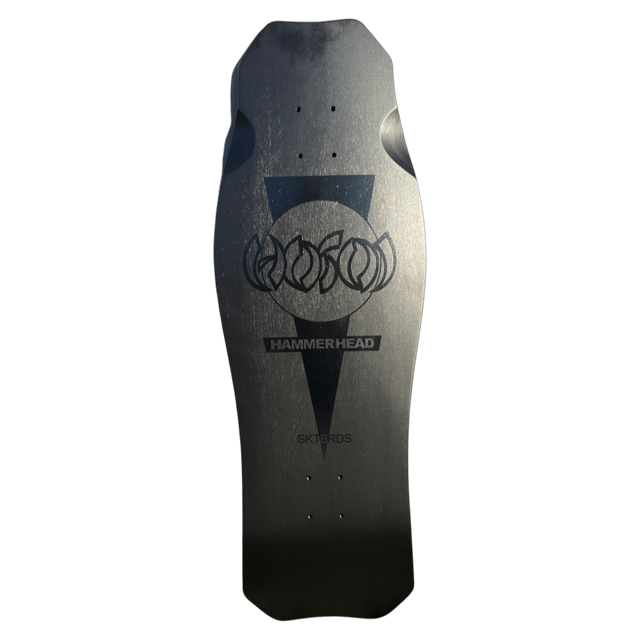 All Black Hand Screened Hosoi Skateboards O.G. Hammerhead Deck– BLACK OUT
