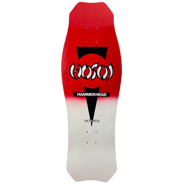Hosoi OG Hammerhead "Double Take" Red/White Fade Deck– 10.5"x31"