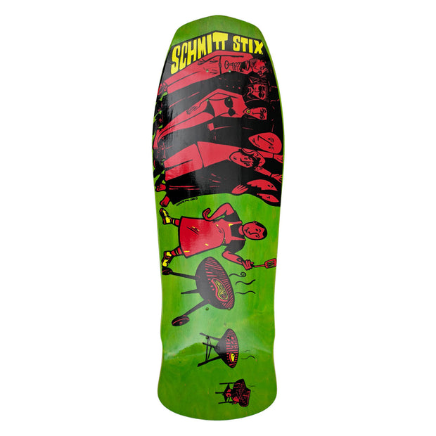 Schmitt Stix Joe Lopes BBQ Modern Concave Deck- 10.125"x31"- Lime/Red