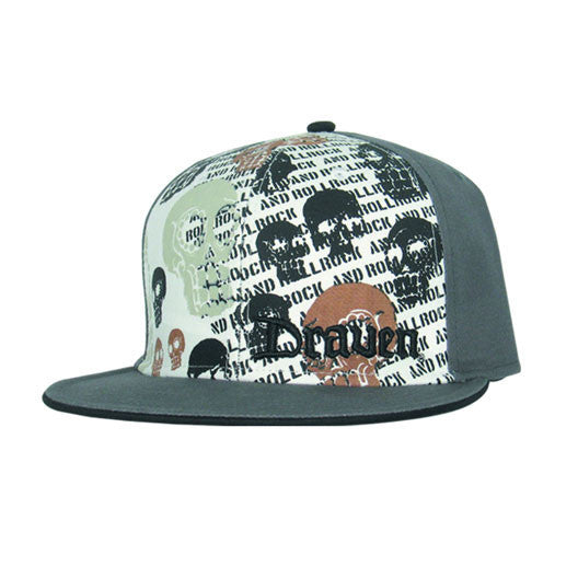 Draven Muerto Fitted Hat in Gray 