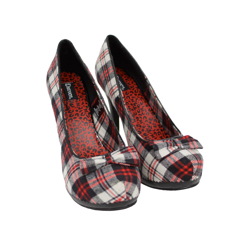 Draven Peggy Red Plaid Pump Heels Women's Shoes – Select Skate Shop