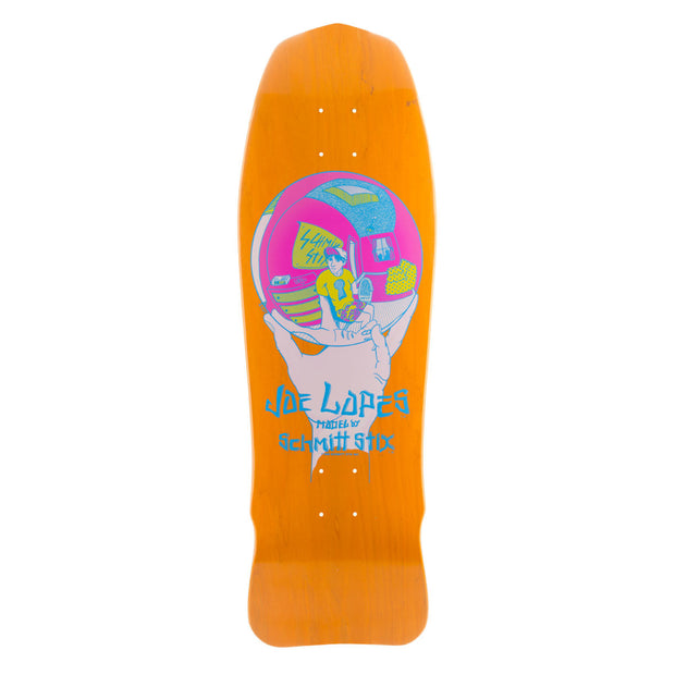 Schmitt Stix Joe Lopes Crystal Ball Modern Concave Deck- 10"x30"- Orange/Yellow