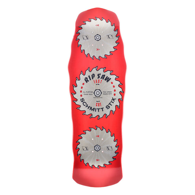 Schmitt Stix Ripsaw Modern Concave Deck- 10"x30"- Red Dip