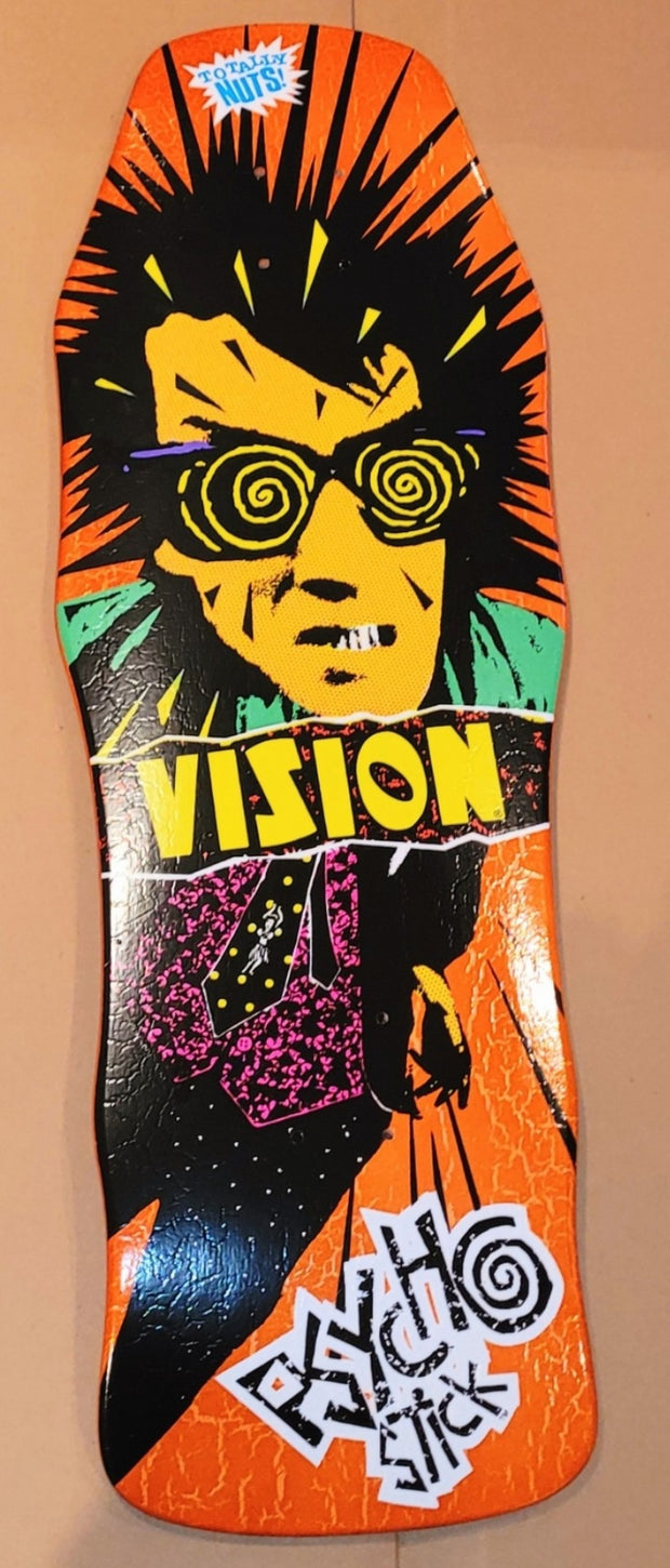 Vision Dipped Crackle "Double Take" Series Psycho Stick Deck - 10"x30"
