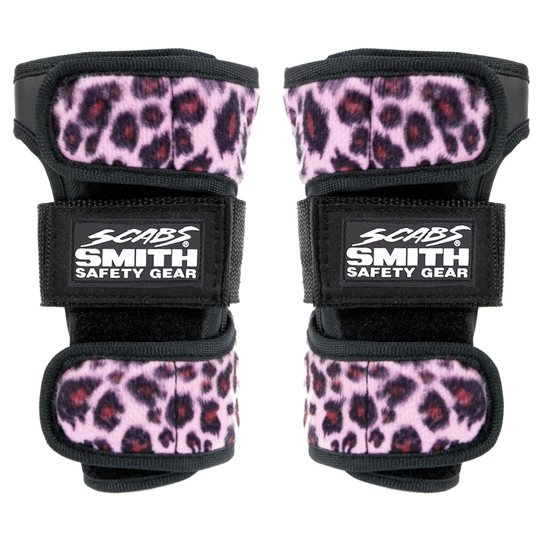 Smith Scabs Wrist Guards - Brown Leopard Protective Gear For Skateboarding & Sports