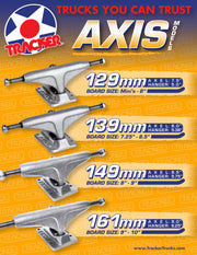TRACKER TRUCKS - AXIS 129MM (7.75" Axle)