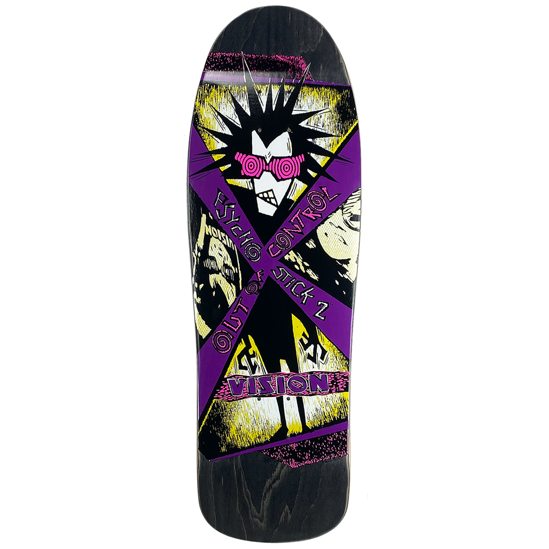 VISION PSYCHO STICK スケートボードデッキ Psycho Stick - Modern Shaped Skateboard Deck - 8.875