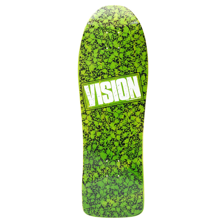 Vision Punk Skull Deck - Lime/White
