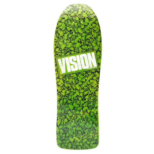 Vision Punk Skull Deck - Lime/White