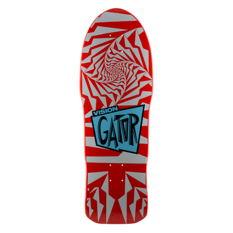 Vision Gator II Deck - 10.25"x29.75"- Red/Silver