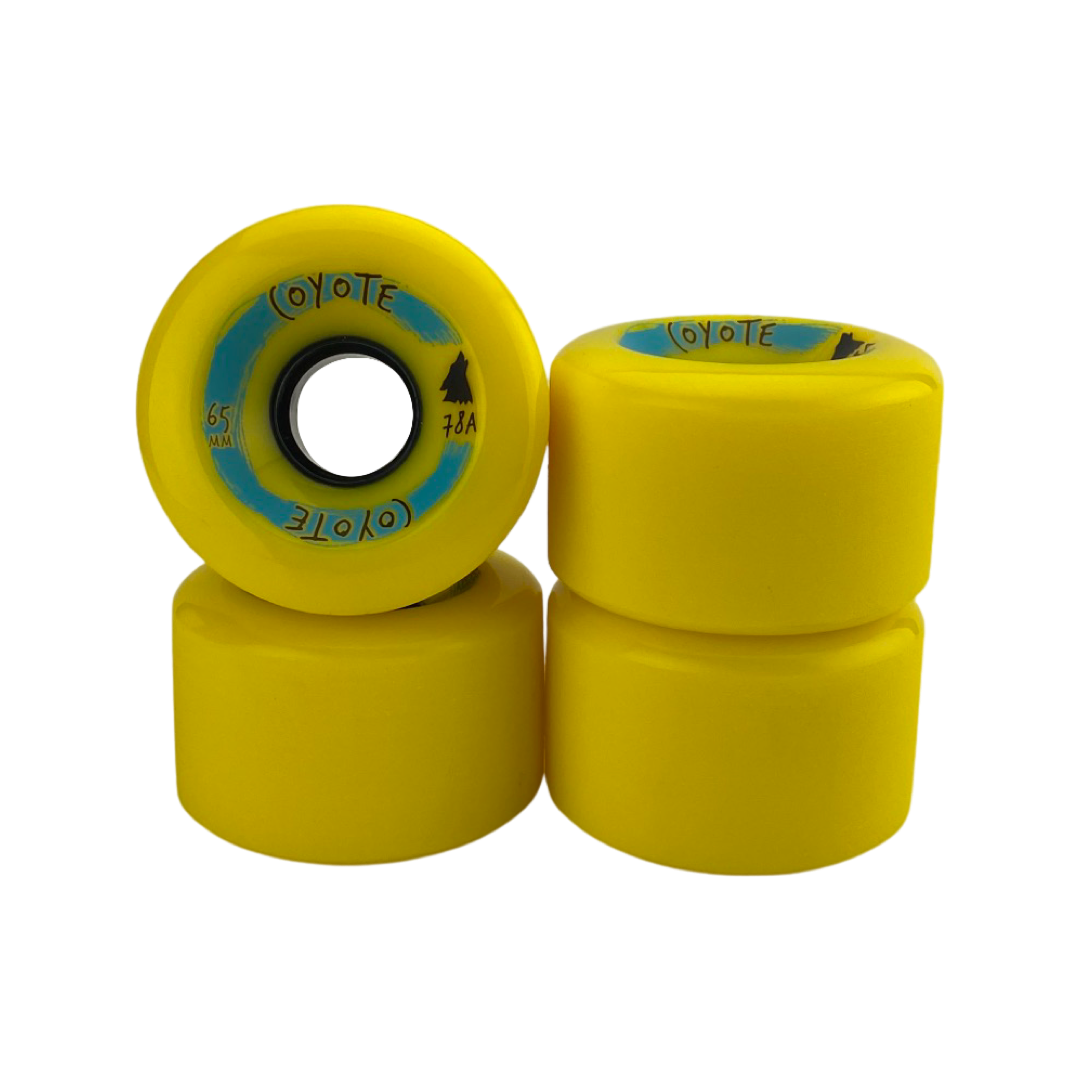 zaza coyote wheels 65mm 84a ダウンヒル フリーライド Coyote Wheels - Dk Yellow - 65mm 78a – Select Skate Shop