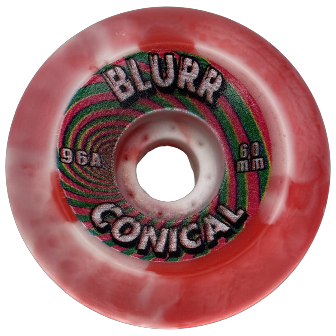 Blurr Re-issue wheels- 60mm 96a  Swirls Conicals