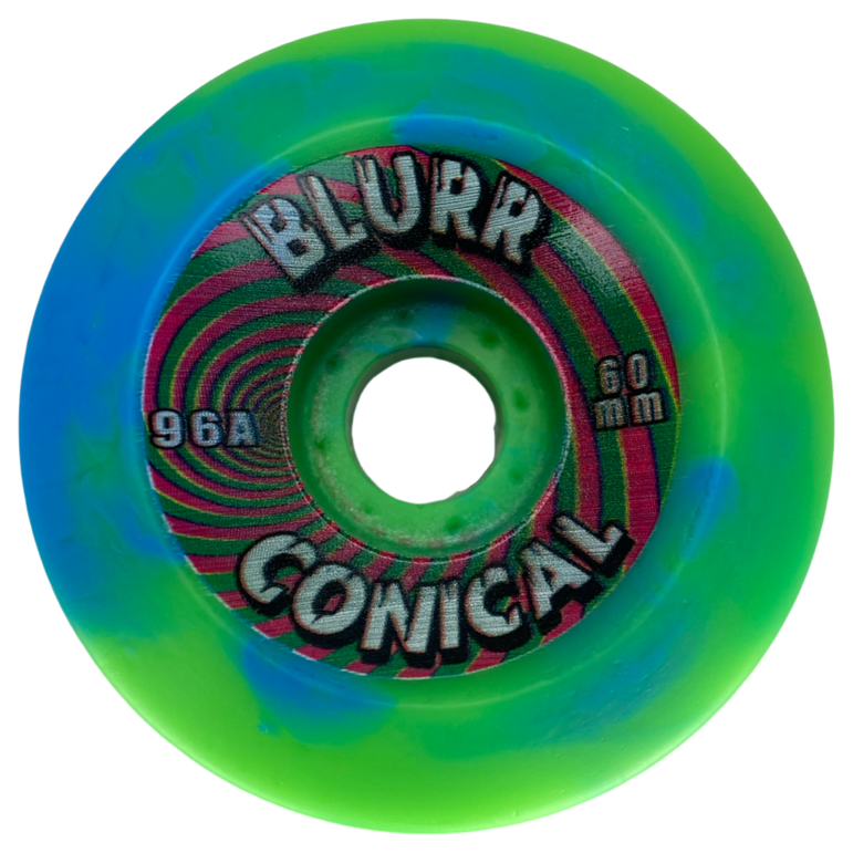Blurr Re-issue wheels- 60mm 96a  Swirls Conicals