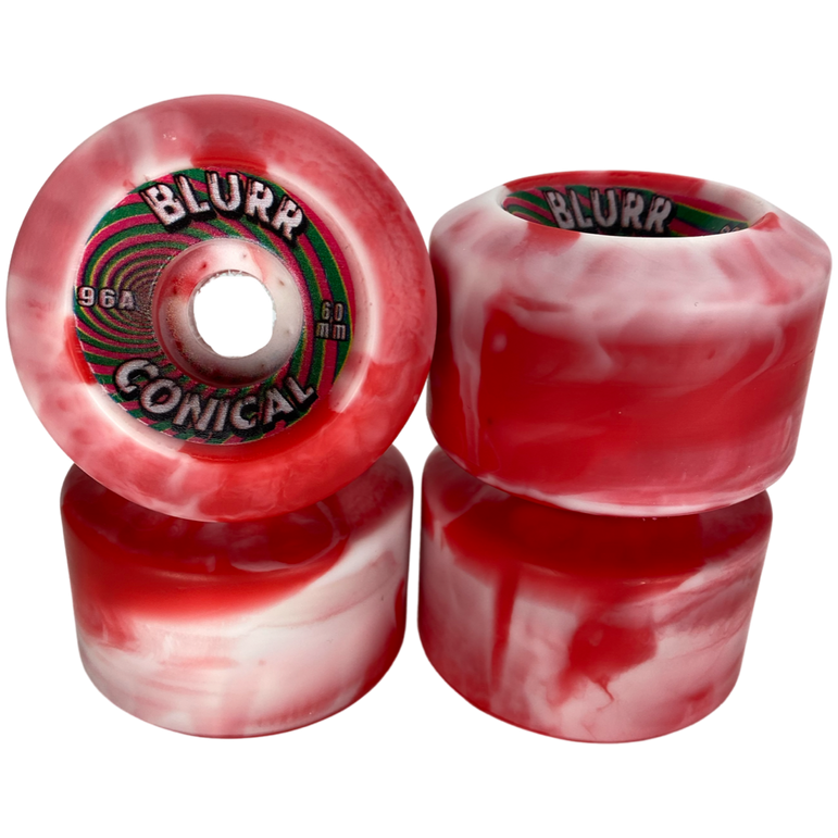 Blurr Re-issue wheels- 60mm 96a  Swirls Conicals