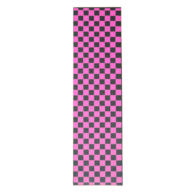 Pink Checkered Griptape Sheet 9x33