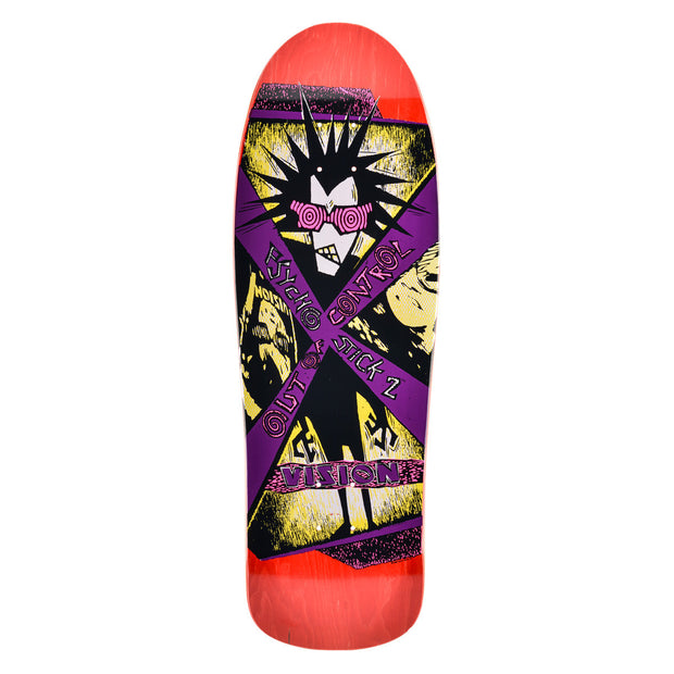 Vision Psycho Stick 2 Deck - 10"x31.75"- Red