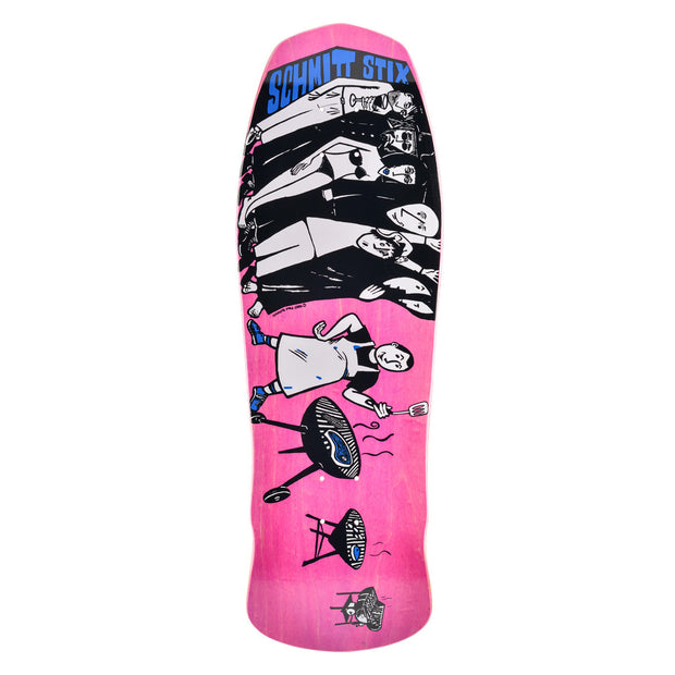 Schmitt Stix Joe Lopes BBQ Modern Concave Deck- 10.125"x31"- Pink/White